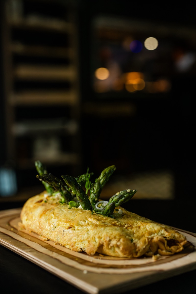 Omelette aux asperges vertes du restaurant L'Arrosoir
